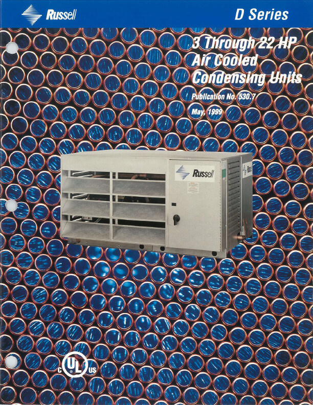 D-Series 3 to 22 HP Condensing Units 1999